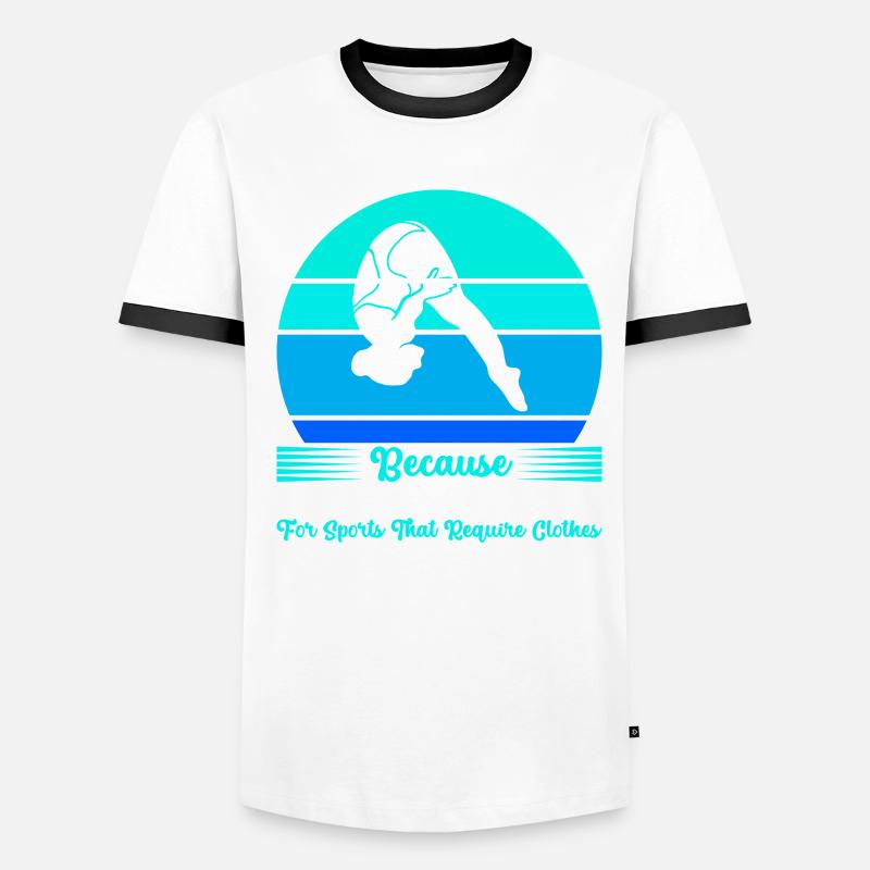 Diving diving board Men's Ringer Shirt