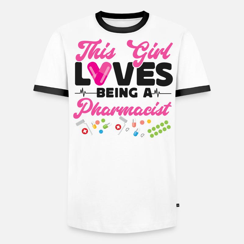 Pharmacy Tech Technician Männer Kontrast-T-Shirt