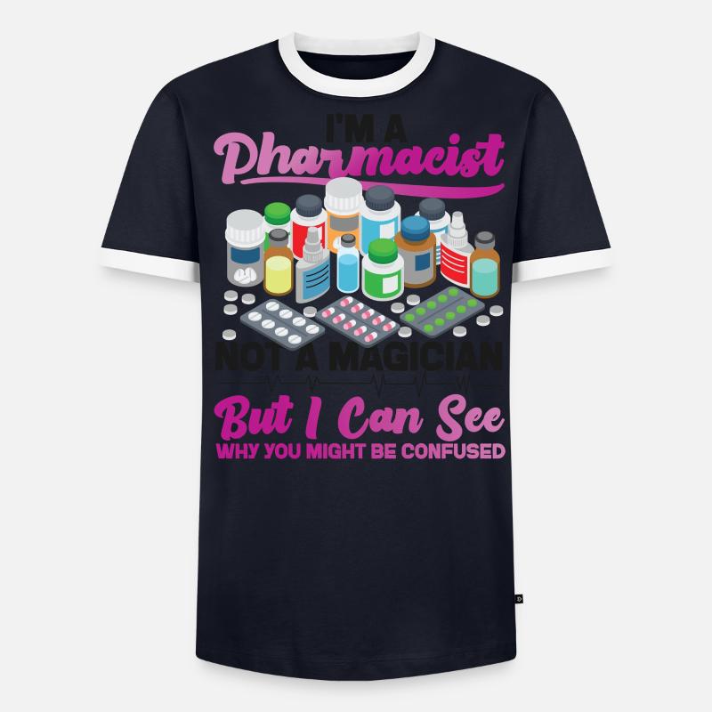 Pharmacy Tech Technician Männer Kontrast-T-Shirt