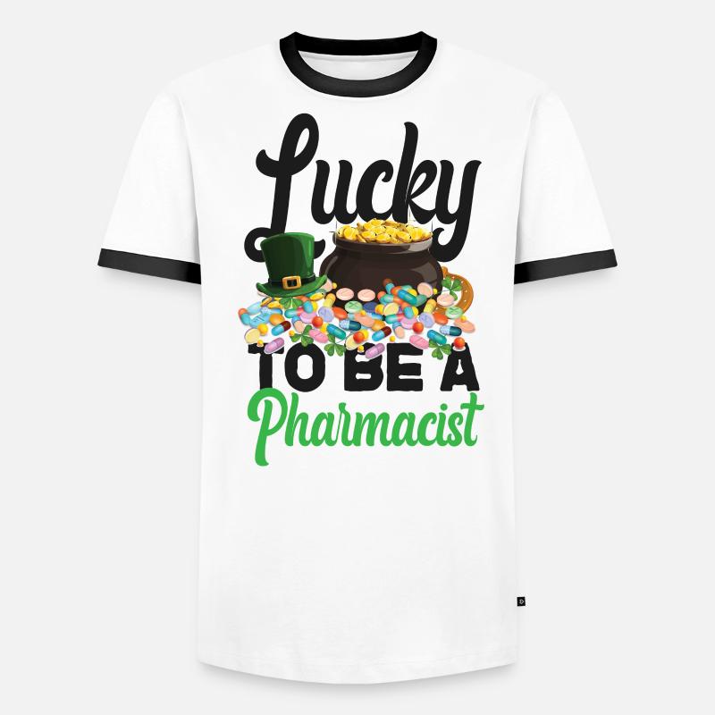 Pharmacy Tech Technician Männer Kontrast-T-Shirt