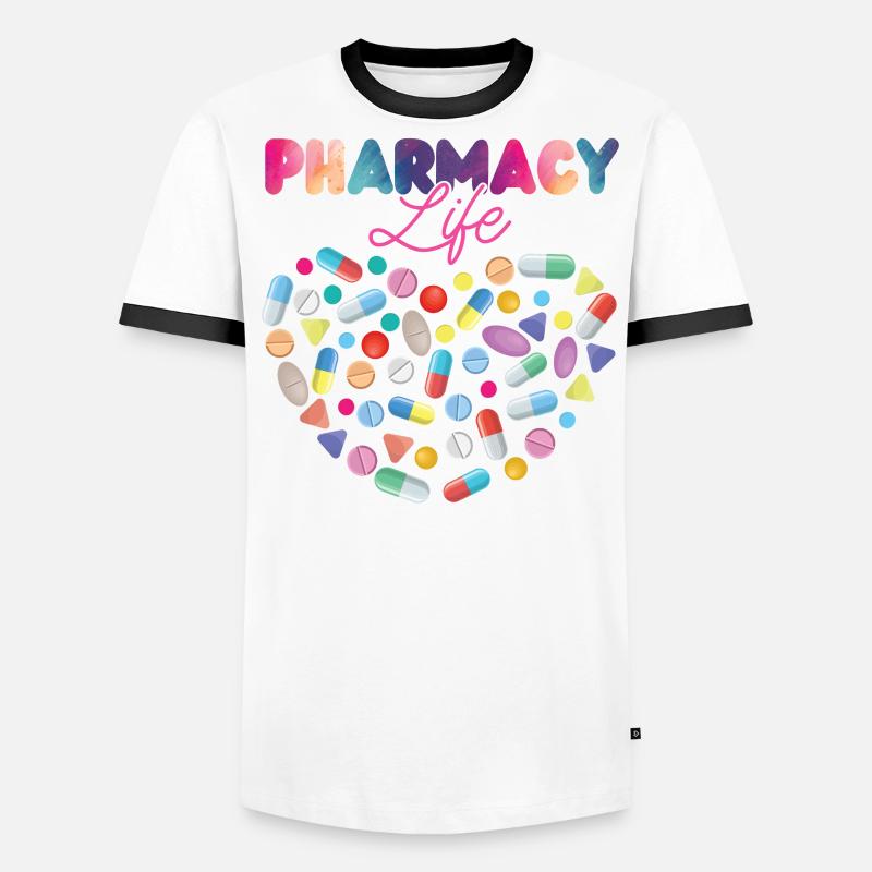Pharmacy Tech Technician Männer Kontrast-T-Shirt