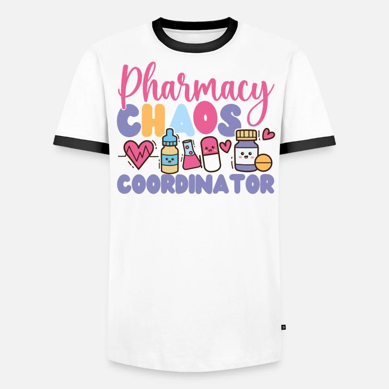 Pharmacy Tech Technician Männer Kontrast-T-Shirt
