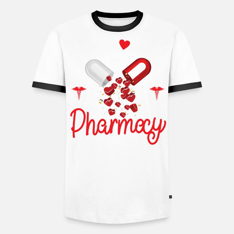 Pharmacy Tech Technician Männer Kontrast-T-Shirt