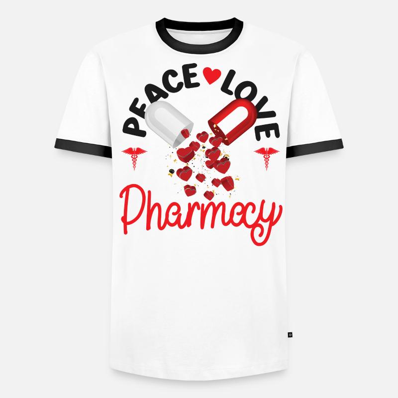Pharmacy Tech Technician Männer Kontrast-T-Shirt