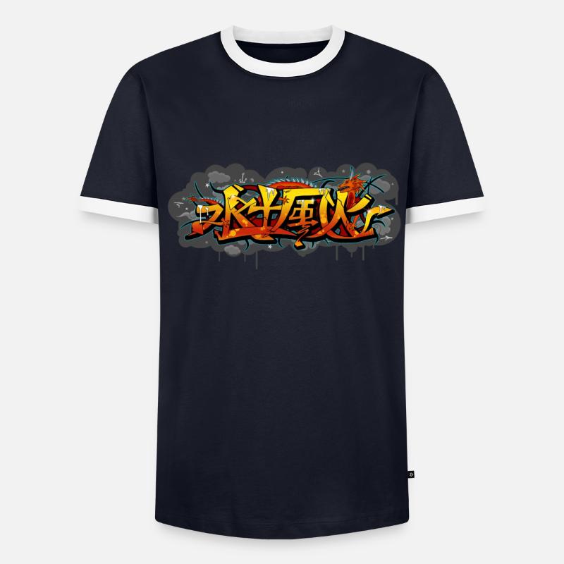 4 elements T-shirt contrasté Homme