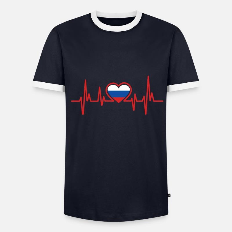 Russie T-shirt contrasté Homme