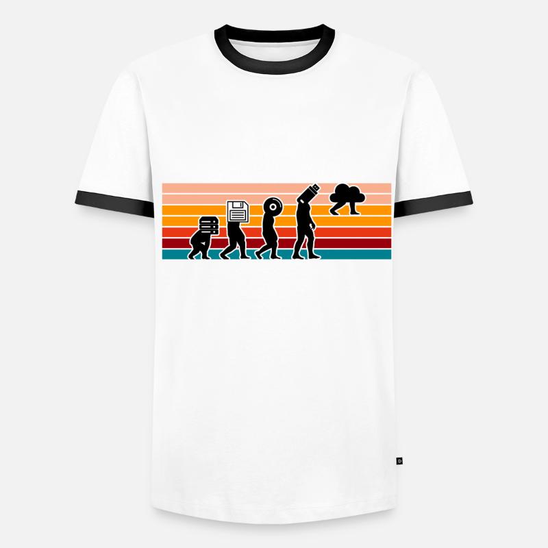 Evolution Of Man Coding Software Developer Program Männer Kontrast-T-Shirt