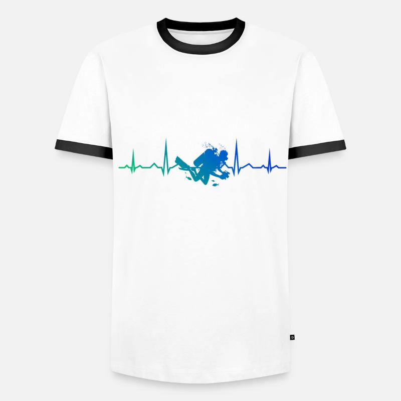 Plongée Libre Plongée Plongeur Plongée Scuba Diver Plongée sous-marine T-shirt contrasté Homme
