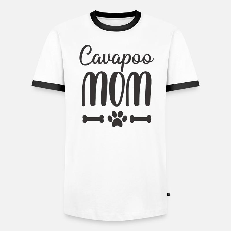 Chien chiens cavapoo cadeau d'anniversaire noël T-shirt contrasté Homme