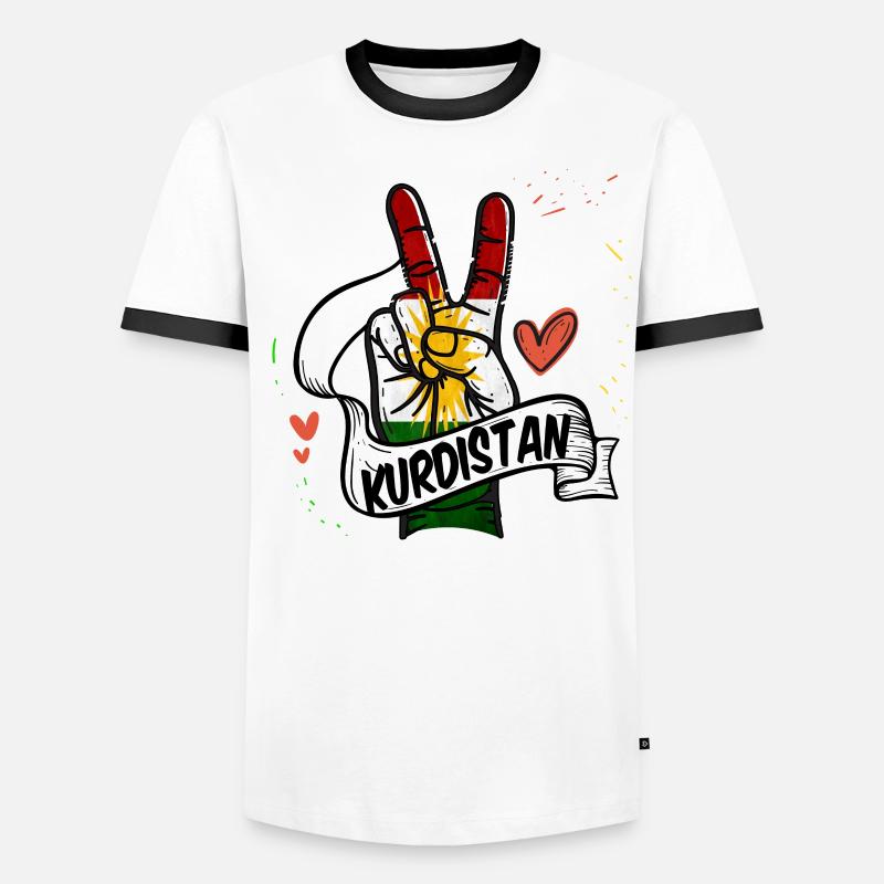 Kurdistan Kurde Kurden Geschenk azadi Rojava irak Männer Kontrast-T-Shirt