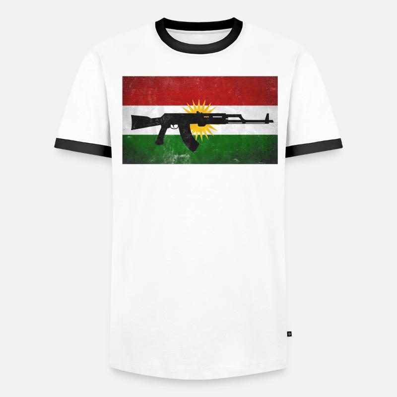 Kurdistan Kurde Kurden Geschenk azadi Rojava irak Männer Kontrast-T-Shirt