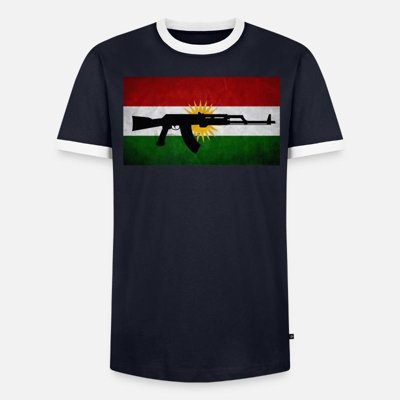 Kurdistan Kurdes Kurdes cadeau azadi rojava irak T-shirt contrasté Homme