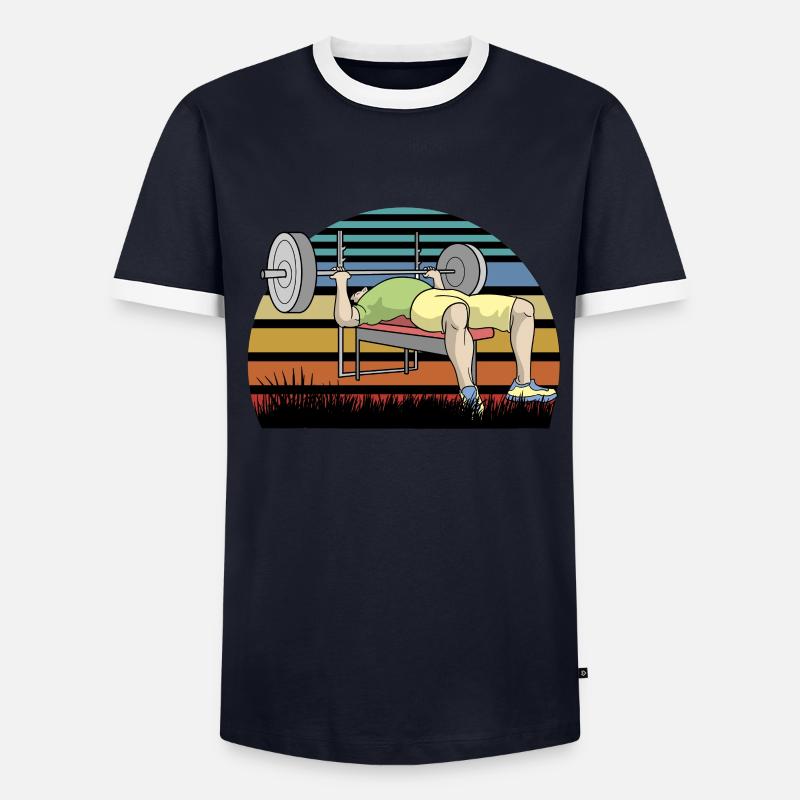 Bench press toning dumbbell gift Men's Ringer Shirt