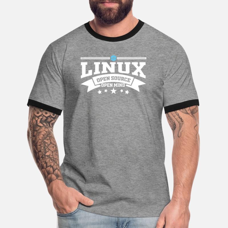Linux software operating system computer science Men's Ringer Shirt