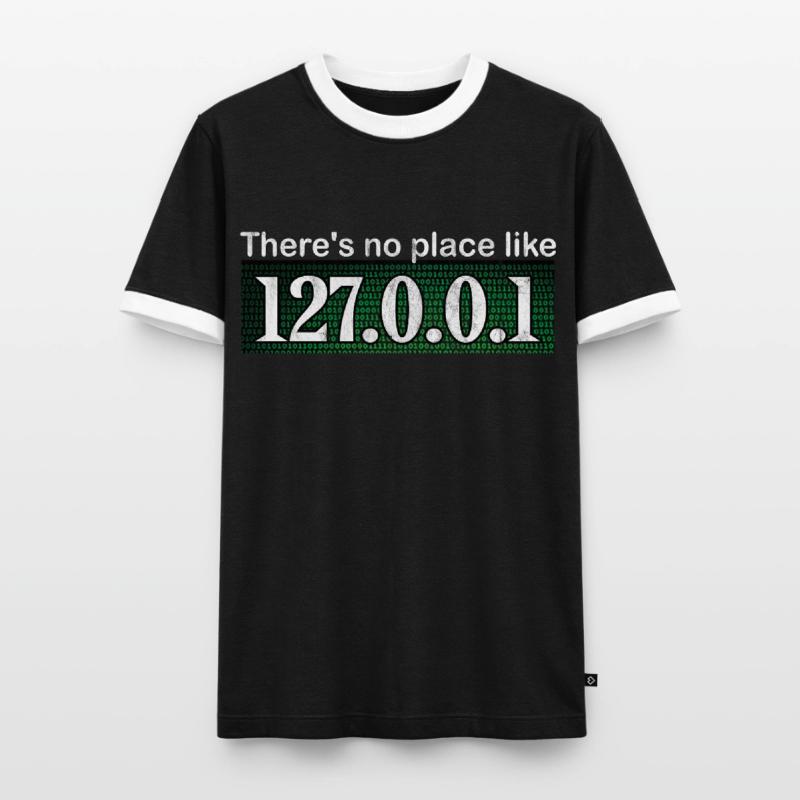 Informatique Hacker Programmer Binary Pc Computer T-shirt contrasté Homme