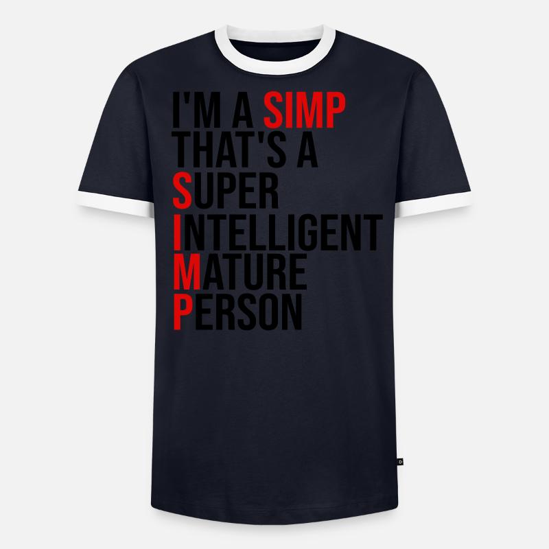 Simp meme cadeau T-shirt contrasté Homme