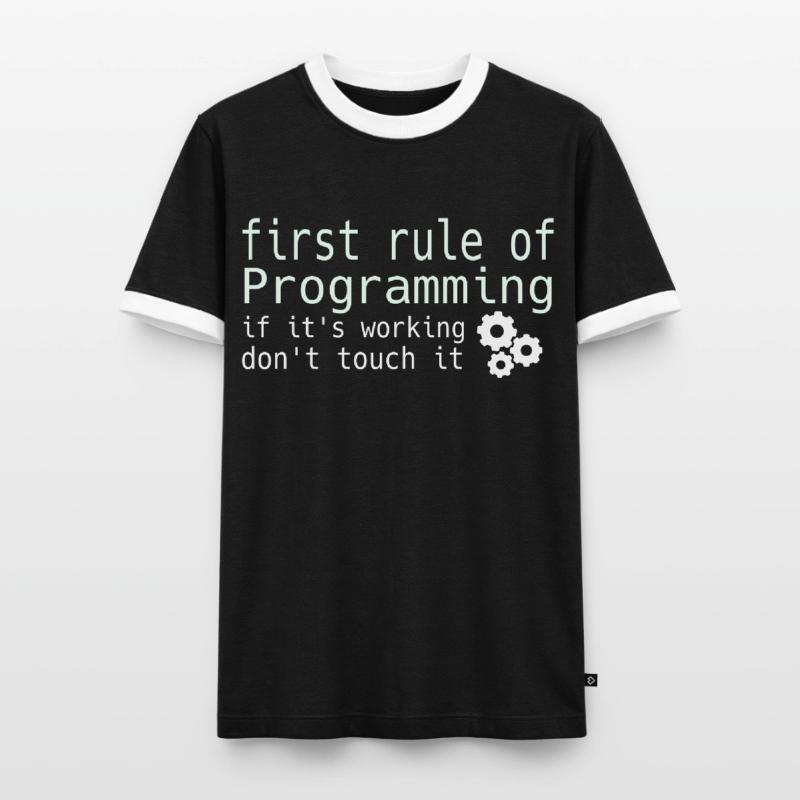 Informatique Hacker Programmer Binary Pc Computer T-shirt contrasté Homme