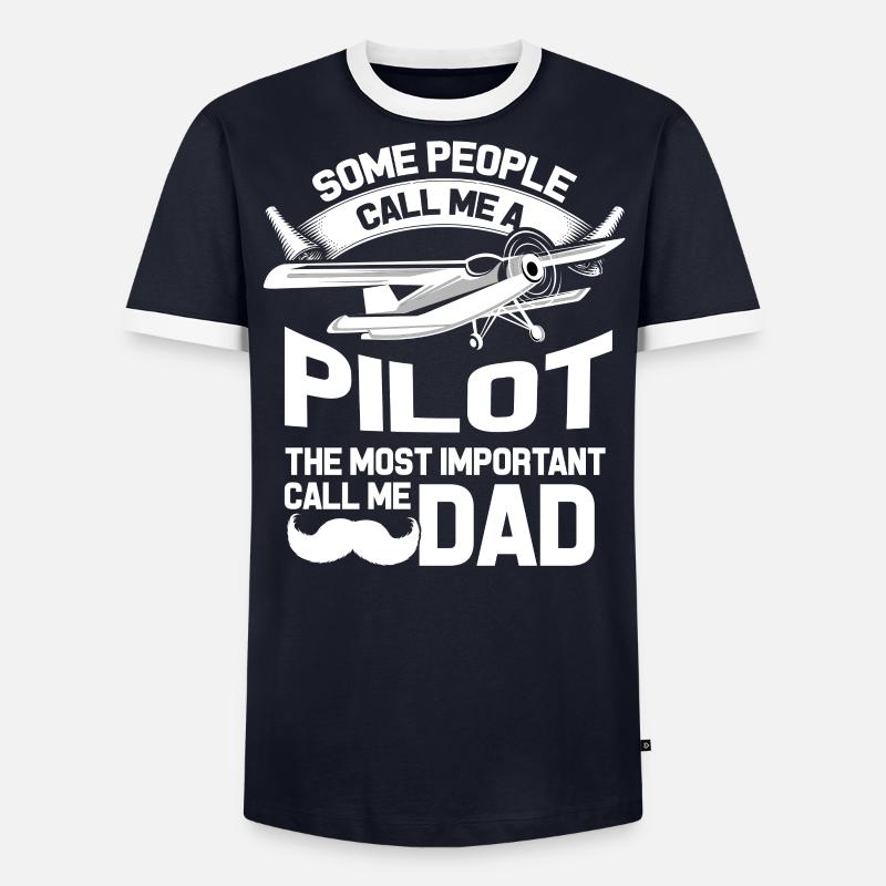 Pilot plane dad dad Men's Ringer Shirt
