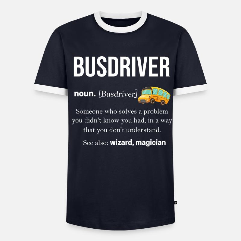 Bus Männer Kontrast-T-Shirt