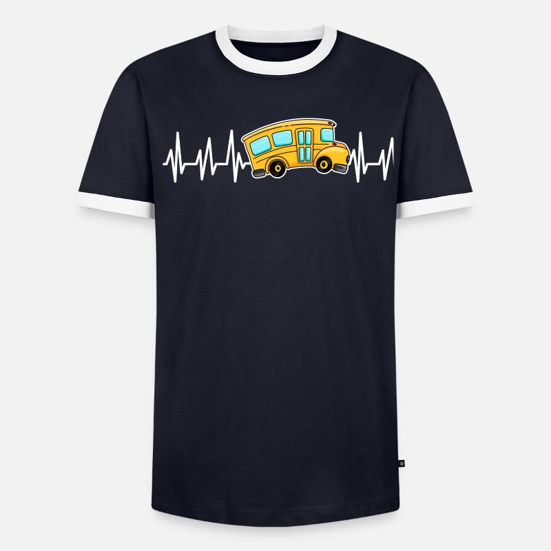 Bus Männer Kontrast-T-Shirt