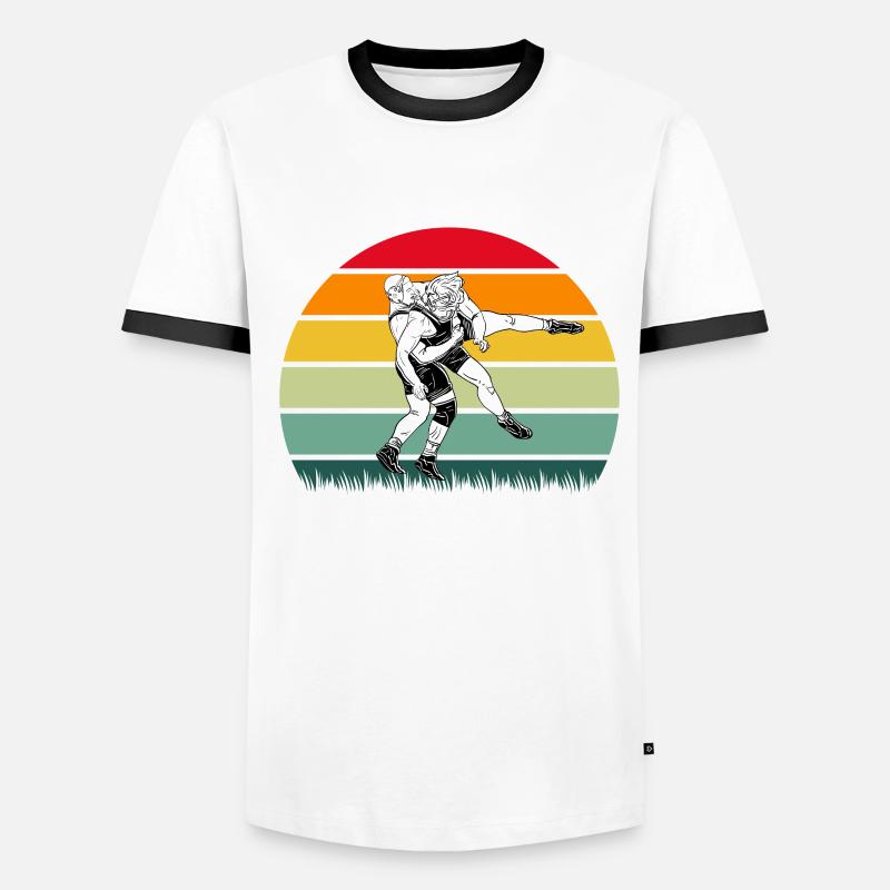 Lutte lutte lutte catcheurs grappling T-shirt contrasté Homme