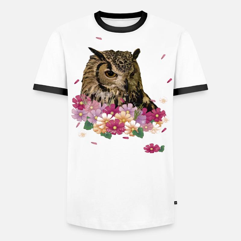 Königliche Eule Männer Kontrast-T-Shirt