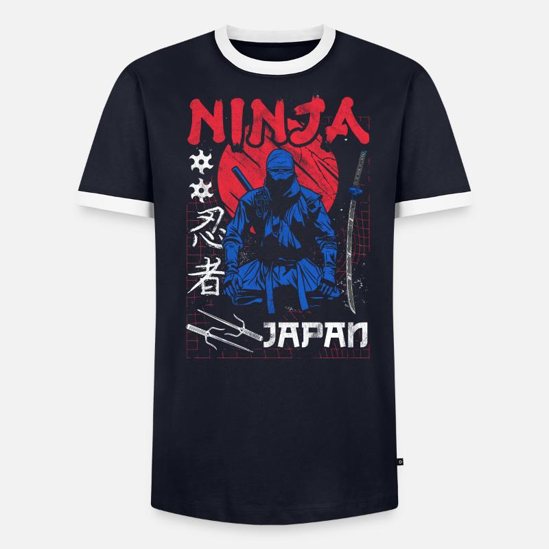 Ninja Geschenk Karate Ninjutsu Judo Samurai Japan Männer Kontrast-T-Shirt