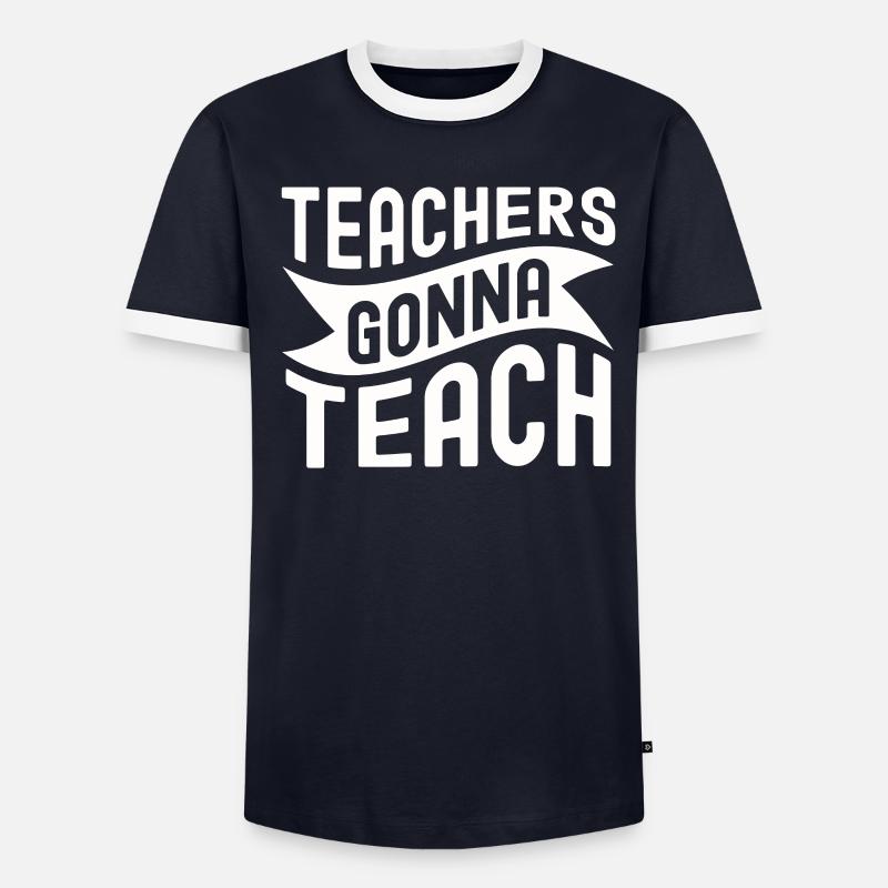 École d’enseignant Enseignant Gift Class École primaire T-shirt contrasté Homme