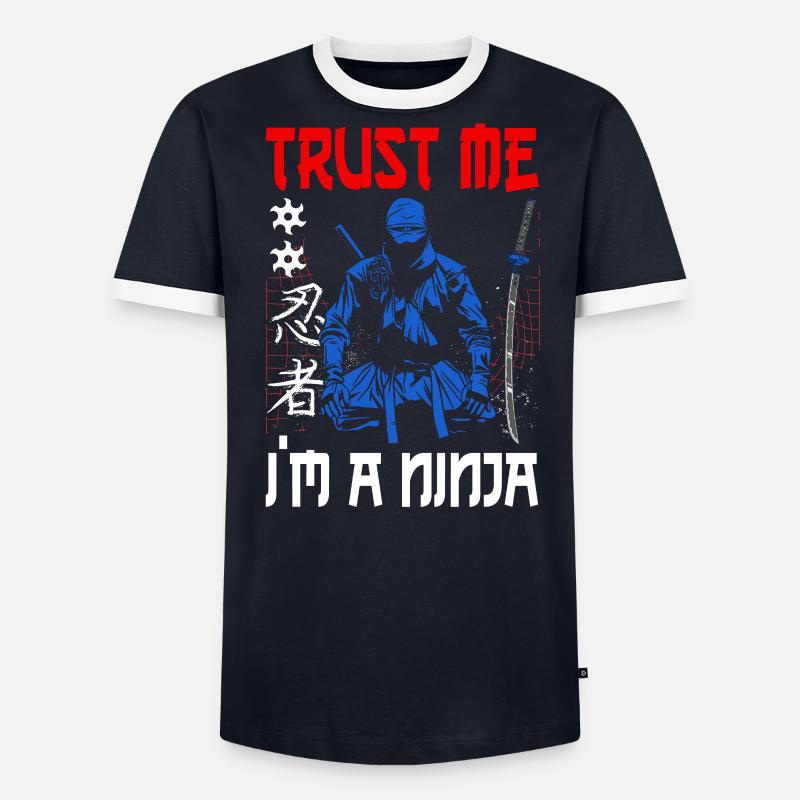 Ninja Gift Karate Ninjutsu Judo Samurai Japan Men's Ringer Shirt