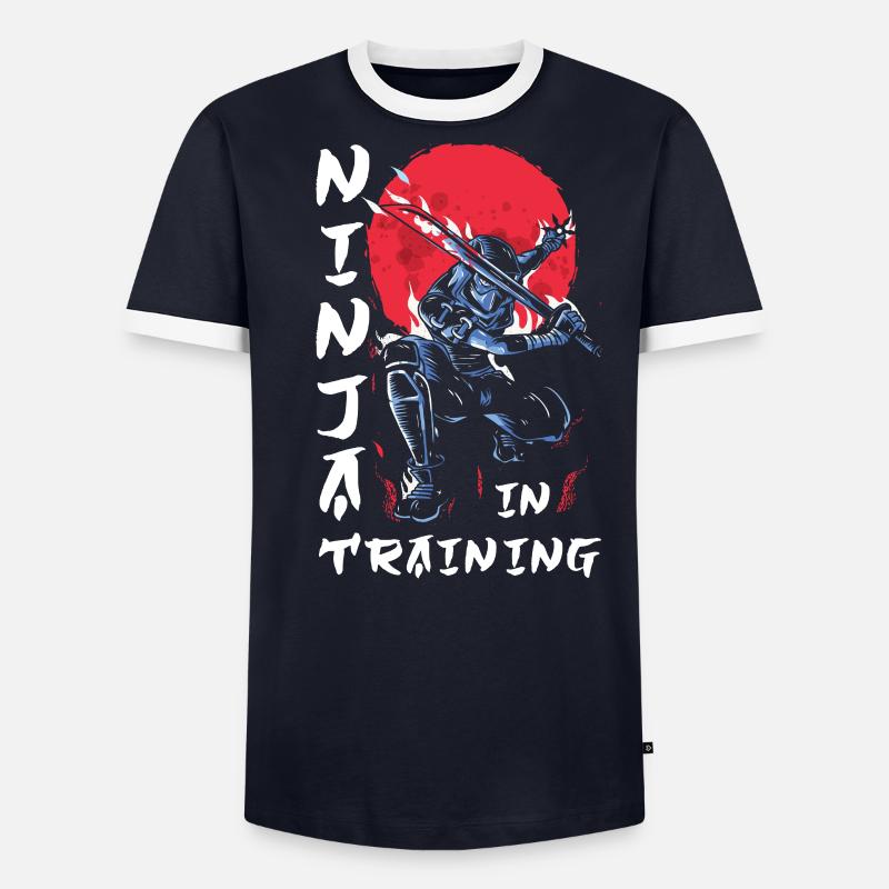 Ninja Geschenk Karate Ninjutsu Judo Samurai Japan Männer Kontrast-T-Shirt