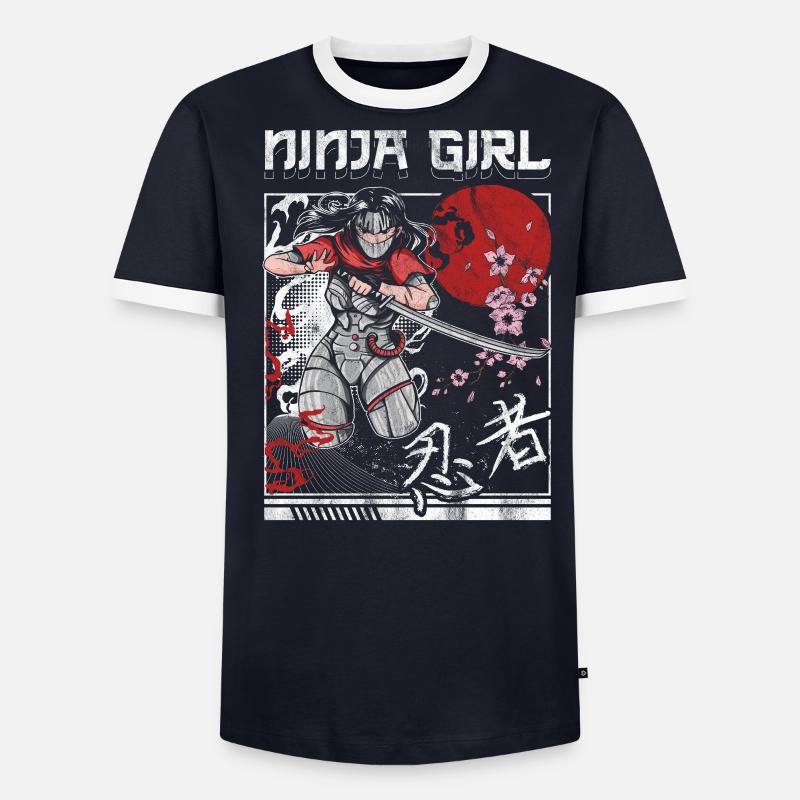 Ninja Geschenk Karate Ninjutsu Judo Samurai Japan Männer Kontrast-T-Shirt