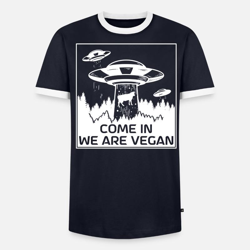 Alien Galaxy Ufo Vaisseau spatial extraterrestre T-shirt contrasté Homme