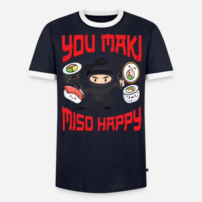 Ninja Geschenk Karate Ninjutsu Judo Samurai Japan Männer Kontrast-T-Shirt