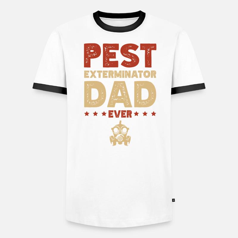Pest Exterminator Dad Bugs Ever Männer Kontrast-T-Shirt