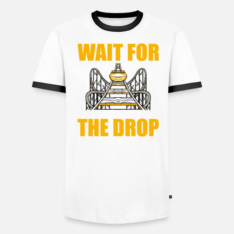 Wait for the Drop Amusement Park Roller Coaster T-shirt contrasté Homme