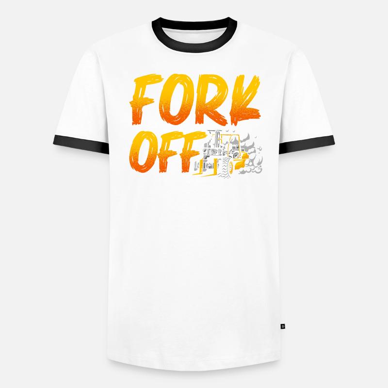Fork Off Warehouse Worker Storeman Männer Kontrast-T-Shirt