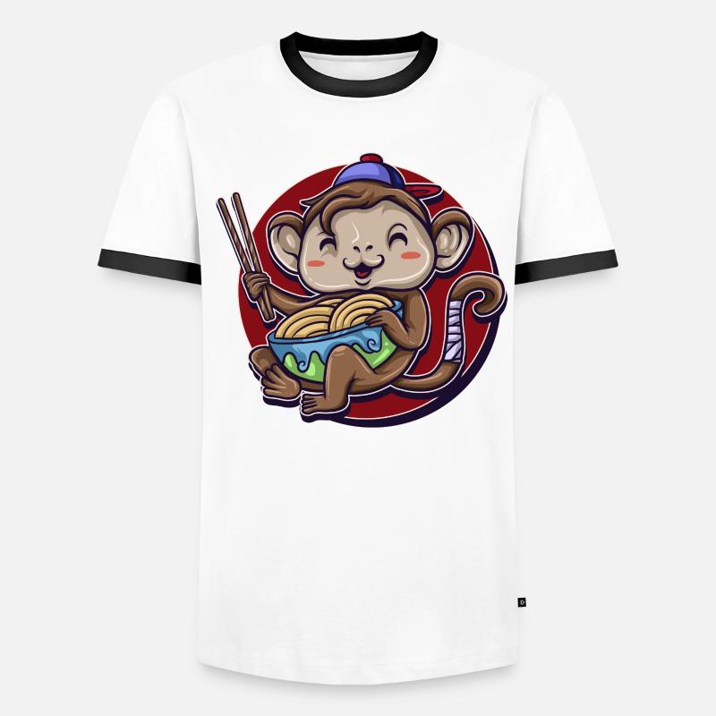 Singe Gorille Primate Singe Primate Animal Laquer Monkey T-shirt contrasté Homme