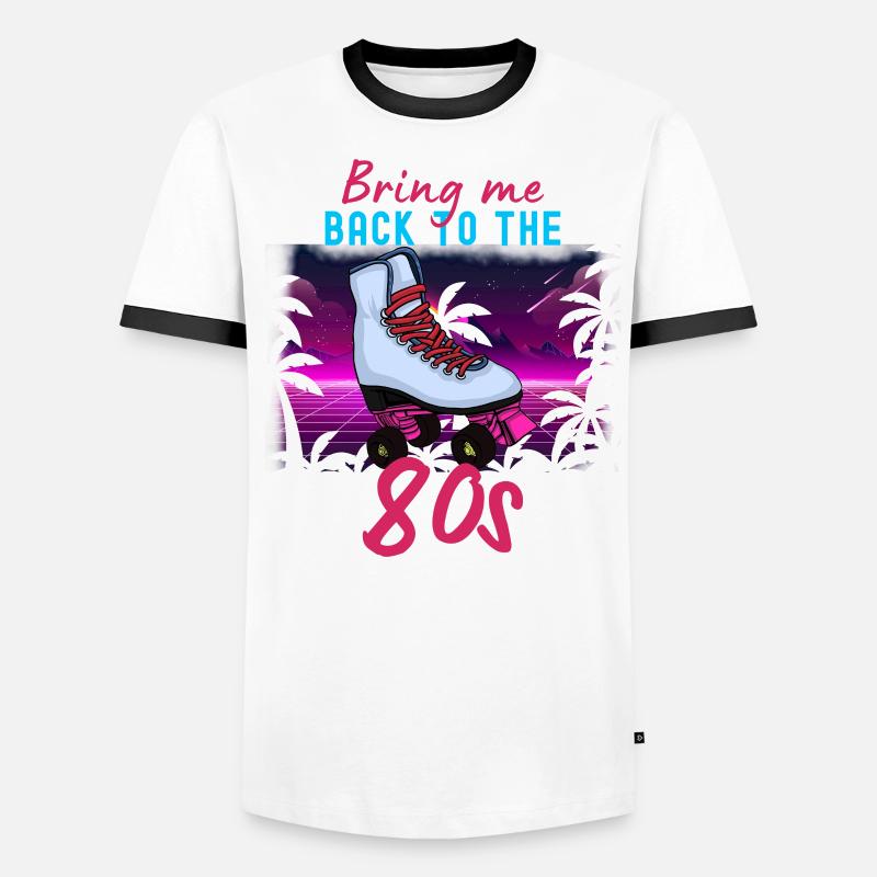 Inline Skate Cadeau Rollskates Roller 70s T-shirt contrasté Homme