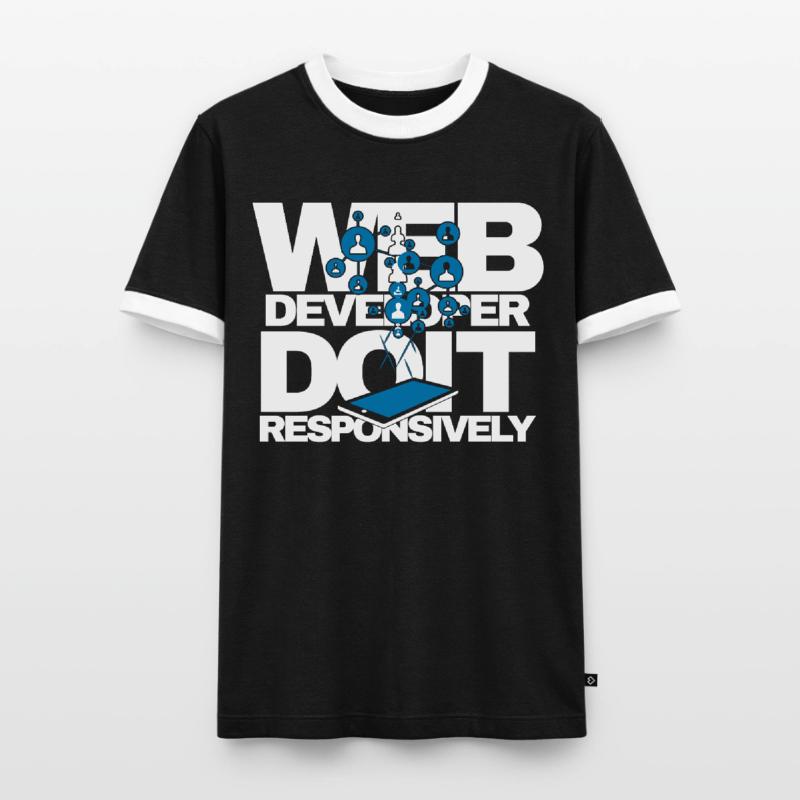 Programme de site Web Développeur Web réactif T-shirt contrasté Homme