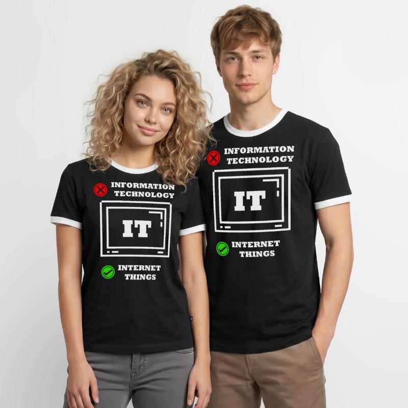 Internet Things Computer Programmer Tech Savy It T-shirt contrasté Homme