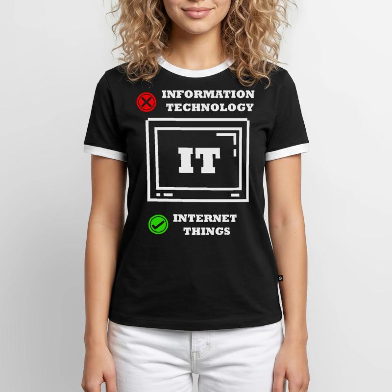 Internet Things Computer Programmer Tech Savy It T-shirt contrasté Homme