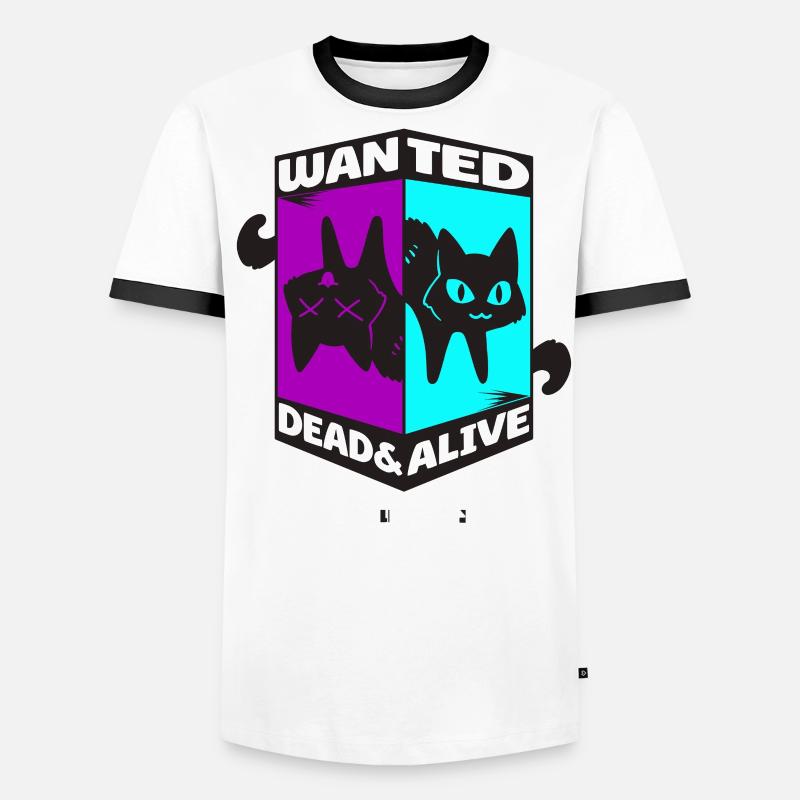 Physik Quanten Nerd Dead Alive Schrödingers Katze Männer Kontrast-T-Shirt