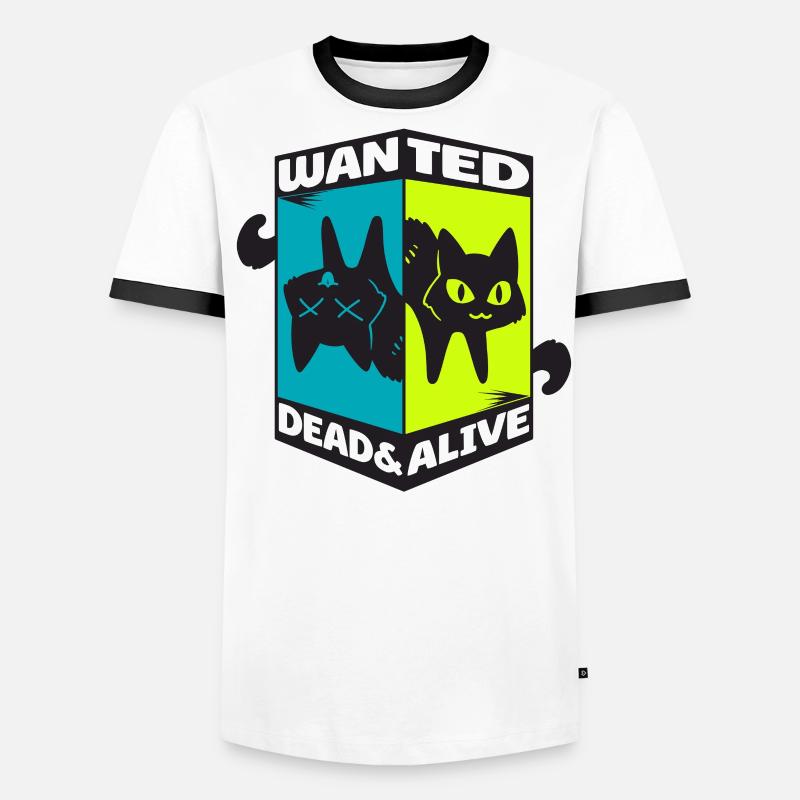 Physik Quanten Nerd Dead Alive Schrödingers Katze Männer Kontrast-T-Shirt