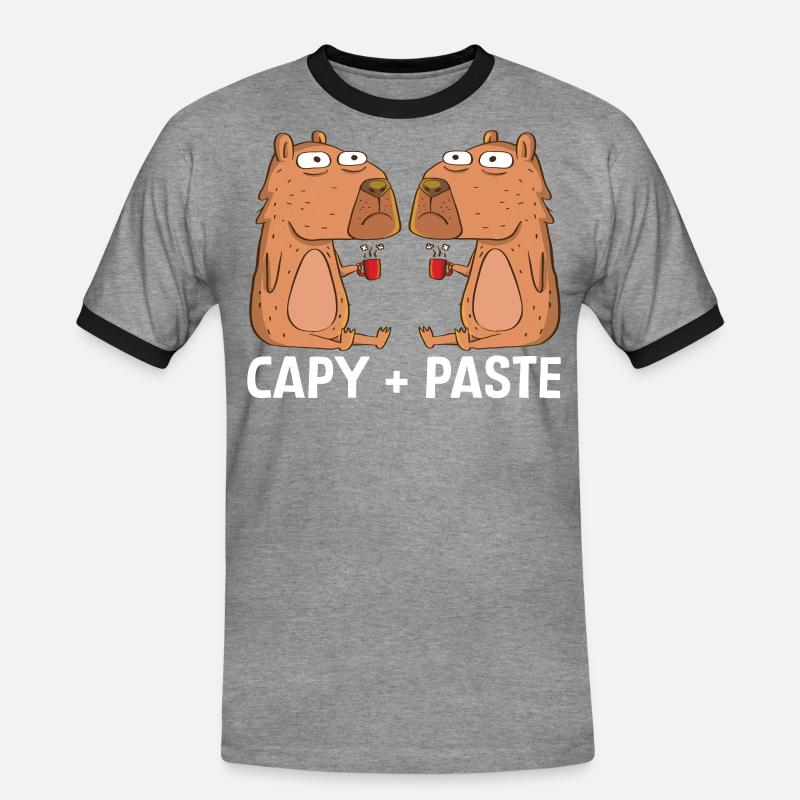 Programmierer Wombat Software Computer PC - Männer Kontrast-T-Shirt - Grau meliert/Schwarz