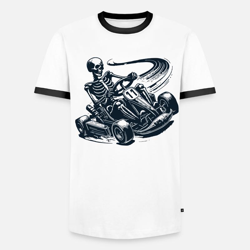 Le skeleton dans l’aventure d’une course de karting T-shirt contrasté Homme