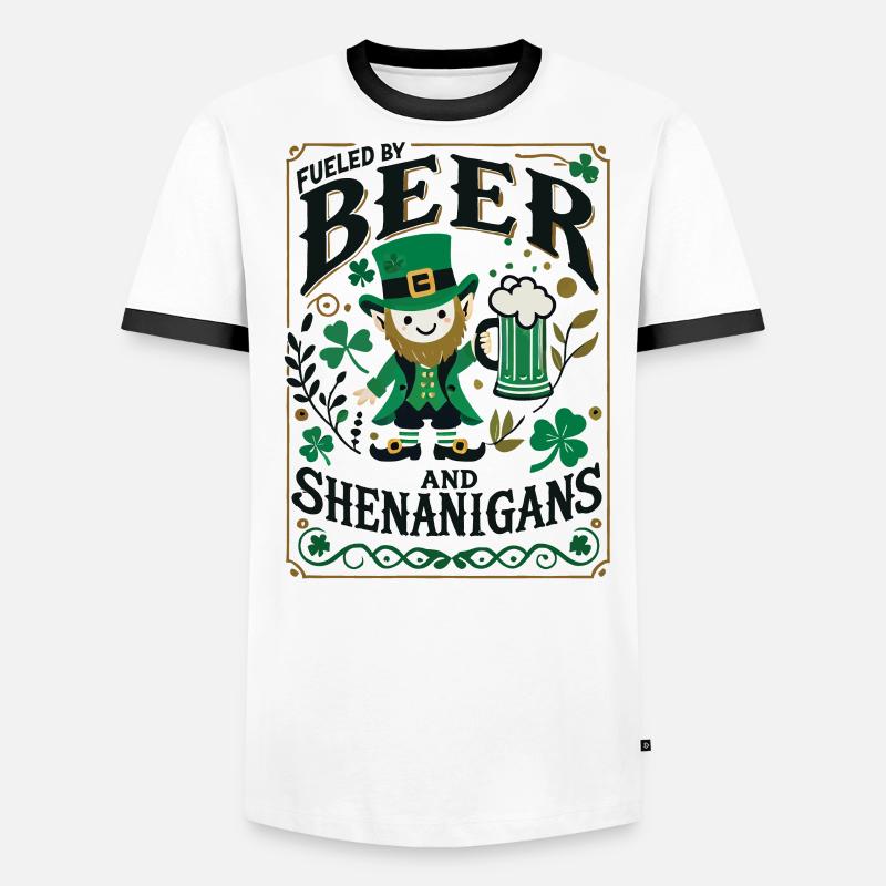Saint-Patrick : Bière et manigances T-shirt contrasté Homme