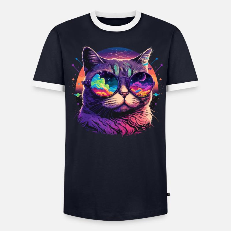 Elektronisch Männer Kontrast-T-Shirt