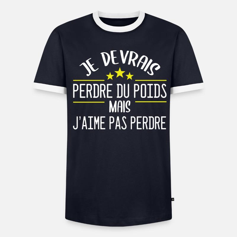 Je devrais perdre du poids, mais j'aime pas perdre T-shirt contrasté Homme