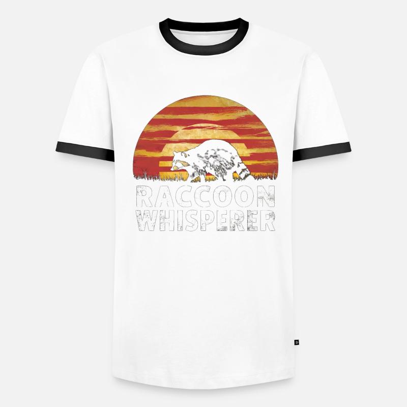 Raton laveur chuchotant à l’oreille T-shirt contrasté Homme