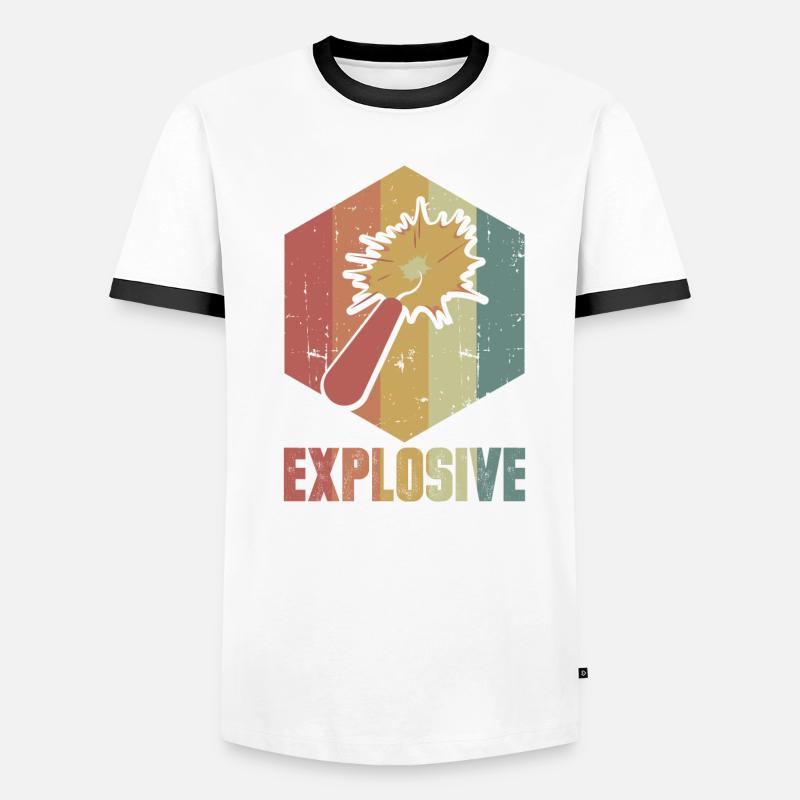Dynamite Explosion Retro Cool Gift Men's Ringer Shirt